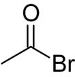 Structural formula of acetyl bromide