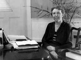 Pictured is Dr. Ada Comstock, President of Radcliffe College from 1925 to 1943. She was a member of the Women's Advisory Council, who promoted the idea that women should be allowed to serve in the U.S. military.