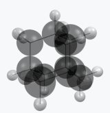 Rotating 3D model of the adamantane molecule