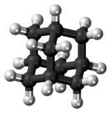 Ball-and-stick model of the adamantane molecule