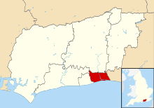 Adur district is a small, parallelogram-shaped area in the extreme south-east of the county of West Sussex.