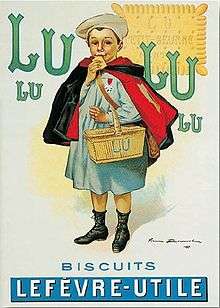 LU advertisement, with a child eating a biscuit