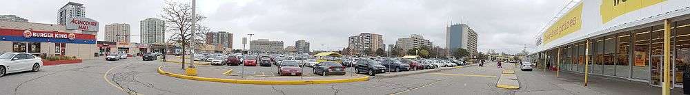 View of parking lot at Agincourt Mall