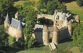 Aerial view of the Château d'Ainay-le-Vieil