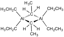 Skeletal formula of triethylaluminium dimer