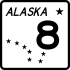 Alaska Route 8 marker