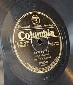 Columbia Records. "Lafayette (Allon a Luafette)"