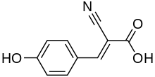 Structural formula of α-Cyano-4-hydroxycinnamic acid