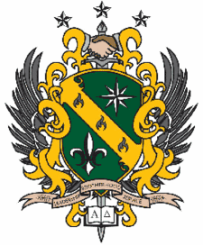The official coat of arms of Alpha Delta National Fraternity