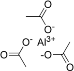 The structure of aluminium triacetate as an ionic compound