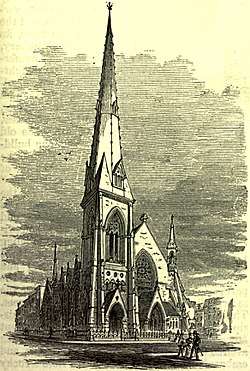 Drawing of St. Nicholas Collegiate Reformed Protestant Dutch Church