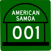 American Samoa route marker