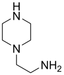 Skeletal formula of aminoethylpiperazine