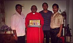 An OCP delegation with Metropolitan-Primate Stepehne Vattapara of the Anglican Church of India