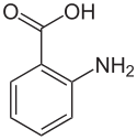 Skeletal formula of anthranilic acid