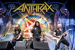 Anthrax performing onstage