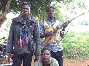Anti-Balaka militia in Gbaguili, a village located 340 km from Bangui