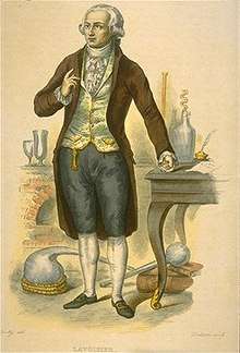 Portrait of Antoine Lavoisier in a laboratory