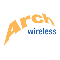 The word "Arch" in large yellow curving letters above "wireless" in smaller blue type