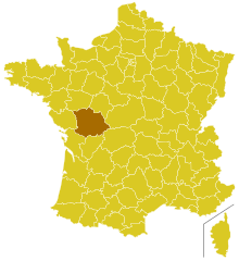 Locator map, diocese of Poitiers