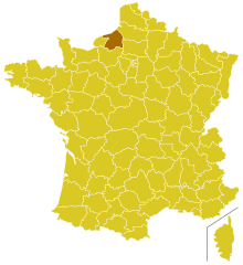 locator map of Archdiocese of Rouen