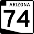 State Route 74 marker