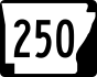 Highway 250 marker