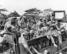 A group of Army nurses liberated from Santo Tomas Internment Camp in 1945.