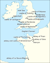 Map of Britain, Ireland, and France