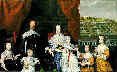 Portrait of the Capell family including Mary Capell holding a basket of flowers