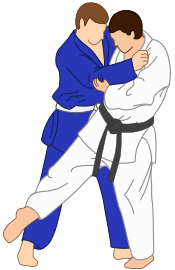 illustration of Ashi-Guruma Judo throwing technique