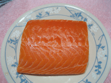 A fillet of Atlantic salmon