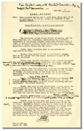 Winston Churchill's edited copy of the final draft of the Atlantic Charter
