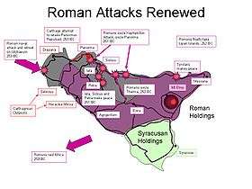 Roman attacks 253–251 BC.
