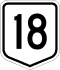 Diagram depicting National Route 18 shield