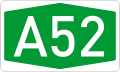 A52 motorway shield