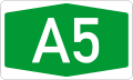 Slovenian A5 motorway shield