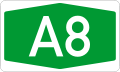 A8 motorway shield