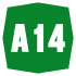 A14 Motorway shield}}