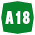 A18 Motorway shield}}