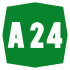 A24 Motorway shield}}