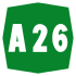 A26 Motorway shield}}
