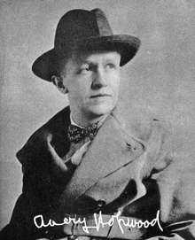 Autographed photo of Avery Hopwood in a hat and coat
