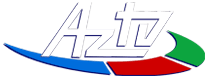 Logo of Azerbaijani Television with brand name "AzTV" and red-green-blue representing primary colors of television broadcast.