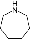Skeletal formula of azepane