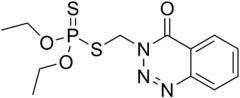 Skeletal formula of azinphos-ethyl