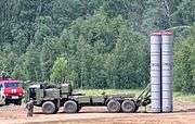 The self-propelled launch vehicle 5P90S on a BAZ-6909-022 chassis for the S-400 system.