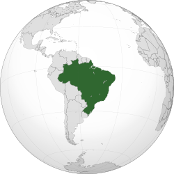 Map showing Brazil