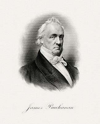 BEP engraved portrait of Buchanan as President