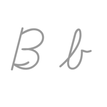 Writing cursive forms of B